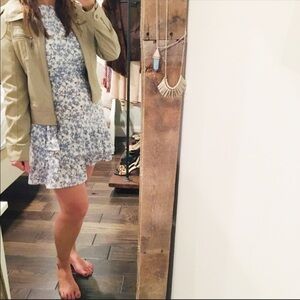 Body Central medium tan short biker jacket